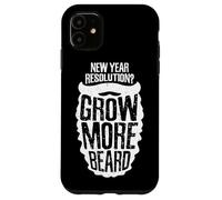 New Year Resolution? Grow More Beard Meme Carcasa para iPhone 11