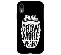 New Year Resolution? Grow More Beard Meme Carcasa para iPhone XR
