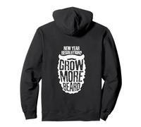 New Year Resolution? Grow More Beard Meme Sudadera con Capucha