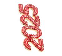 New Year'S Eve Snake Holiday Red Women's Rhinestone Clothing Clothes Shawl Brooches Brooch Pin Number Shape Rhinestones