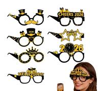 New Years Glasses - Festive Photo Booth Props, Novelty Party Eyewear, Light Up 2026 Decorations, Fun Celebration Supplies, For All Ages, Kids Teens Adults Attendees Hosts Guests Night