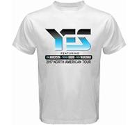 New Yes Band North American Tour 2017 Logo Men's White T-Shirt Size S to 3XL