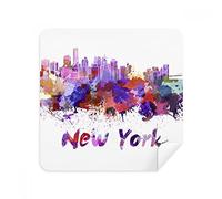 New York America City Watercolor Gafas de limpieza paño de limpieza de la pantalla del teléfono Limpiador de gamuza tela 2 piezas