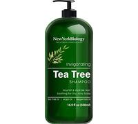 New York Biology - Champú de árbol de té, limpiador profundo, alivio de la caspa y el cuero cabelludo seco con picazón, grado terapéutico, ayuda a promover el crecimiento del cabello, 500 ml