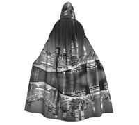New York - Capa con capucha para adultos, disfraz de cosplay, capa temática de mago, perfecta para Halloween, Pascua y fiestas de carnaval