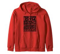 New York City 5 Boroughs Typography T Shirt NYC Graphic Sudadera con Capucha
