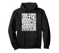 New York City 5 Boroughs Typography T Shirt NYC Graphic Sudadera con Capucha