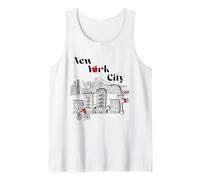 New York City Bridge Vintage Camiseta sin Mangas