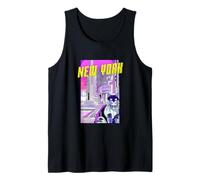 New York City Gato Anime Paisaje Urbano New York EE. UU. Camiseta sin Mangas