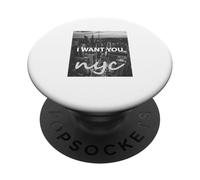 New York City I Want You, Enjoy Cool New York City Skyline PopSockets PopGrip Adhesivo