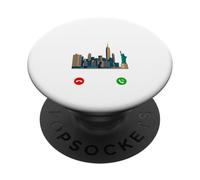 New York City Is Calling Novelty Graphic Tees & Cool Designs PopSockets PopGrip Adhesivo