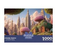 New_York City Made of Olorful Flower 1000 Pièces Rompecabezas Colorful Fantasy City Desafiante Único para Adultos Juego Familiar 38x26cm/1000pcs