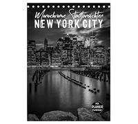 NEW YORK CITY Monochrome Stadtansichten (Tischkalender 2026 DIN A5 hoch), CALVENDO Monatskalender: Großartige urbane Impressionen