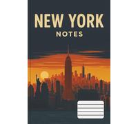 New York City Notebook Journal: 365 Days Daily Planner with NYC Skyline Cover - Large Lined Pages for Writing, Travel Memories & Goals - Manhattan Brooklyn Bridge Design