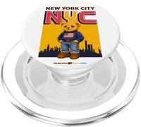New York City NY Teddy Bear - Urban Bear with American Style PopSockets PopGrip para MagSafe