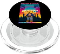 New York City NY Teddy Bear - Urban Bear with American Style PopSockets PopGrip para MagSafe
