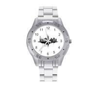 New York City - Reloj analógico de cuarzo para hombre, correa de acero inoxidable, reloj de pulsera de negocios