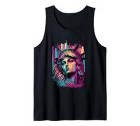 New York City Sad Statue of Liberty Illustration Graphic Camiseta sin Mangas