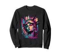 New York City Sad Statue of Liberty Illustration Graphic Sudadera