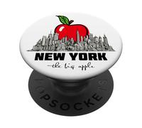 New York City Sketch Drawing Skyline Illustration Graphic PopSockets PopGrip Adhesivo