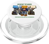 New York City Skyline & Cute Teddy Bear with NYC Graphic PopSockets PopGrip para MagSafe