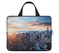 New York City Skyline - Funda para portátil ultrafina, impermeable, 15 pulgadas, bolsa protectora portátil para computadora con correa de mano