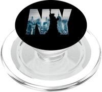 New York City Skyline New York Illustration Graphic PopSockets PopGrip para MagSafe