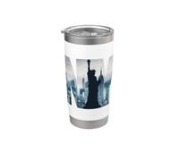 New York City Skyline New York Illustration Graphic Vaso térmico de acero inoxidable de doble pared