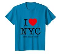 New York City Skyline, NYC 5 Boroughs Graphic Camiseta, Niños, Zafiro, 10 años