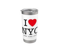 New York City Skyline, NYC 5 Boroughs Graphic Vaso térmico de acero inoxidable de doble pared