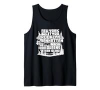 New York City Skyline NYC Boroughs Brooklyn Manhattan Camiseta sin Mangas