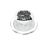 New York City Skyline NYC Boroughs Brooklyn Manhattan PopSockets PopGrip para MagSafe