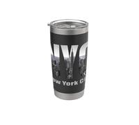 New York City Skyline - NYC Lovers Fans Vaso térmico de acero inoxidable de doble pared