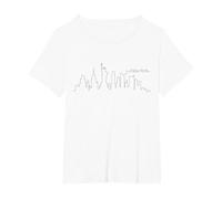 New York City Skyline NYC NY USA America Souvenir Camiseta, Mujer Tallas Grandes, Blanco, 1XL Grande