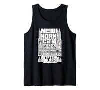 New York City Skyline T Shirt NYC Boroughs Vintage Graphic Camiseta sin Mangas