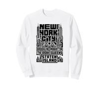 New York City Skyline T Shirt NYC Boroughs Vintage Graphic Sudadera