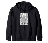 New York City Skyline T Shirt NYC Boroughs Vintage Graphic Sudadera con Capucha
