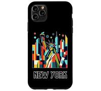 New York City Skylines NYC Statue of Liberty Cubism Art Carcasa para iPhone 11 Pro MAX
