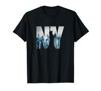New York City Statue of Liberty NY Photo Silhouette Camiseta gráfica económica