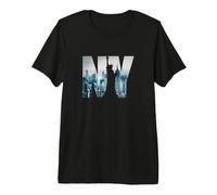 New York City Statue of Liberty NY Photo Silhouette Camiseta Premium