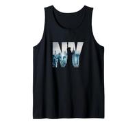 New York City Statue of Liberty NY Photo Silhouette Camiseta sin Mangas