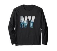 New York City Statue of Liberty NY Photo Silhouette Manga Larga