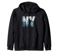 New York City Statue of Liberty NY Photo Silhouette Sudadera con Capucha