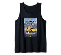 New York City Stories with Teddy Bear Behind a Yellow Taxi Camiseta sin Mangas