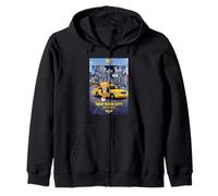 New York City Stories with Teddy Bear Behind a Yellow Taxi Sudadera con Capucha