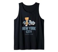 New York City Stylish Teddy Bear Illustration Graphic Design Camiseta sin Mangas