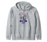 New York City Teddy Bear Illustration Graphic Design Sudadera con Capucha
