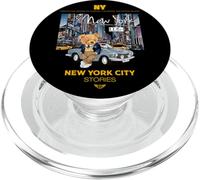 New York City Teddy Bear Stories Illustration Graphic Design PopSockets PopGrip para MagSafe