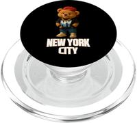 New York City Teddy Bear Street Style with New York City PopSockets PopGrip para MagSafe