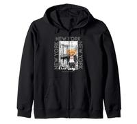 New York City Teddy Bear with The Dumbo Manhattan Bridge Sudadera con Capucha